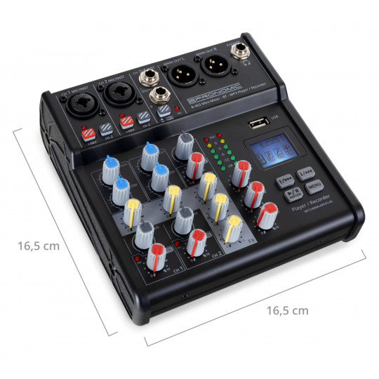 Pronomic B-403 mini mixpult s Bluetooth s USB rekordérem
