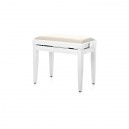 AW Klavírní stolička - krémová bílá